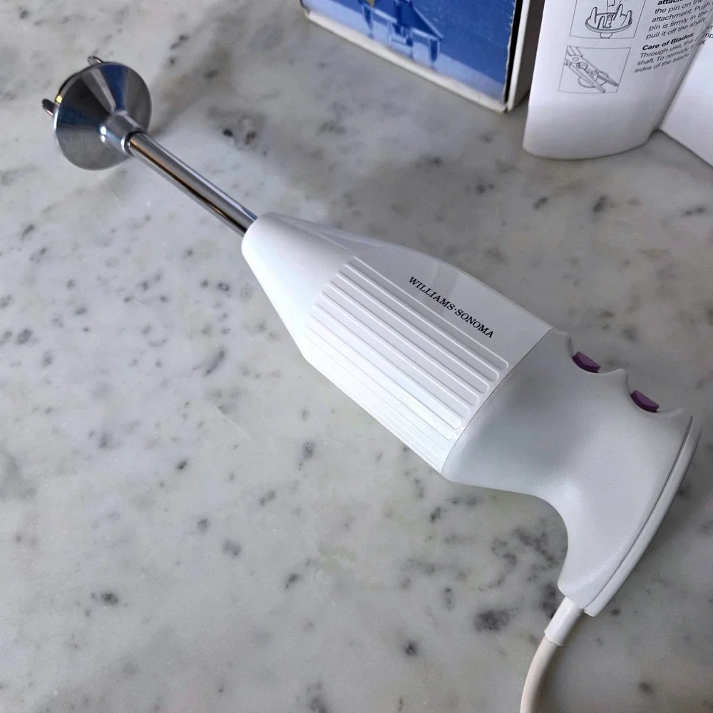 Williams Sonoma Pro Hand Blender Whisk Mixer White Immersion Tested 1264167 READ